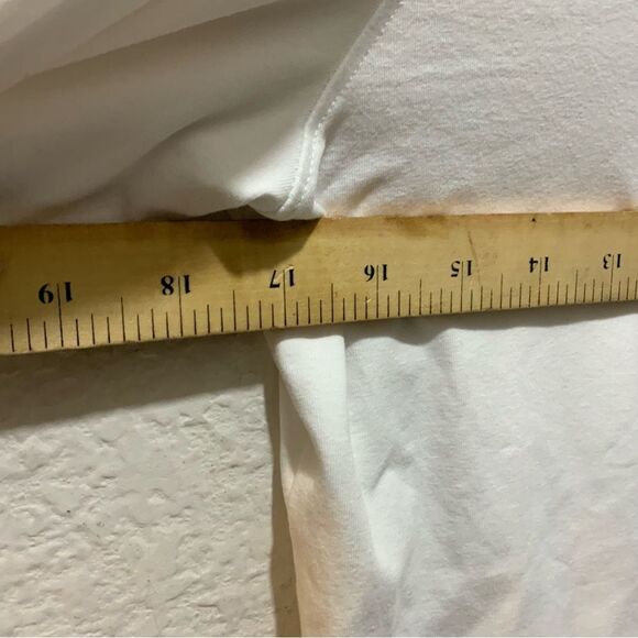 New The Drop Mariko Puff-Sleeve Crew-Neck Stretch Jersey T-Shirt in white - Picture 12 of 12